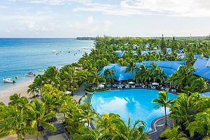 Beautiful Beach, Hotel aerial view, Mauritius