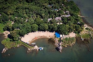 Aerial View of Blue Zebra Island Lodge